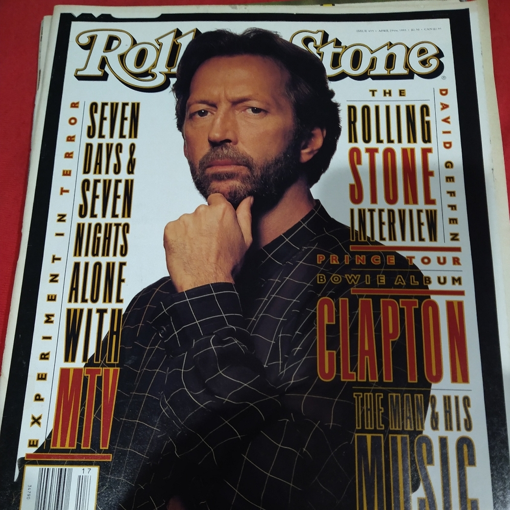 Eric Clapton Rolling Stone #655 April 1993